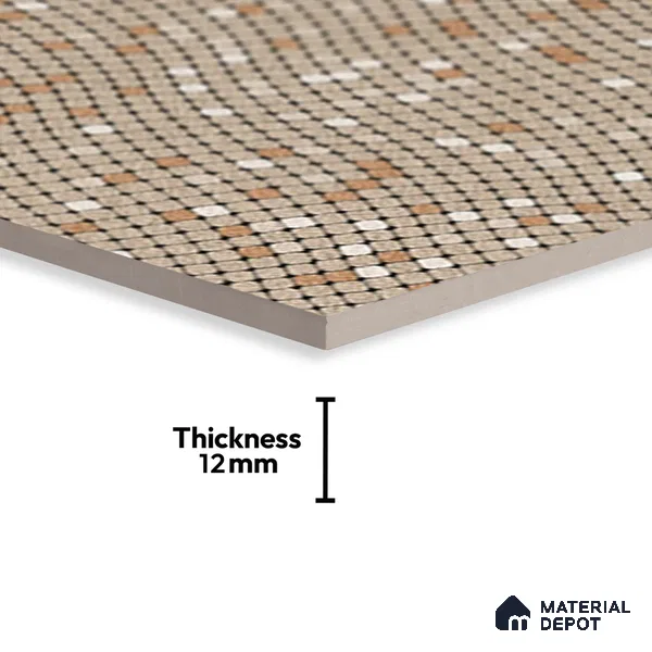 TL 07166 Fawn Kakhi 400x400 mm Matte Finish Parking Vitrified Tile - 12 mm | Pattern Alignment May Vary | 2-3 mm Spacer is Mandatory
