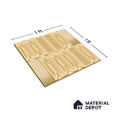 Faux Subway Wall Tile TL 04394 B Fenix Beige 1 ft x 1 ft Matte Finish Ceramic Tile - 9 mm | Suitable For Kitchen, Bathroom, Dining Area | Please Expect a Slight Variation of Pattern
