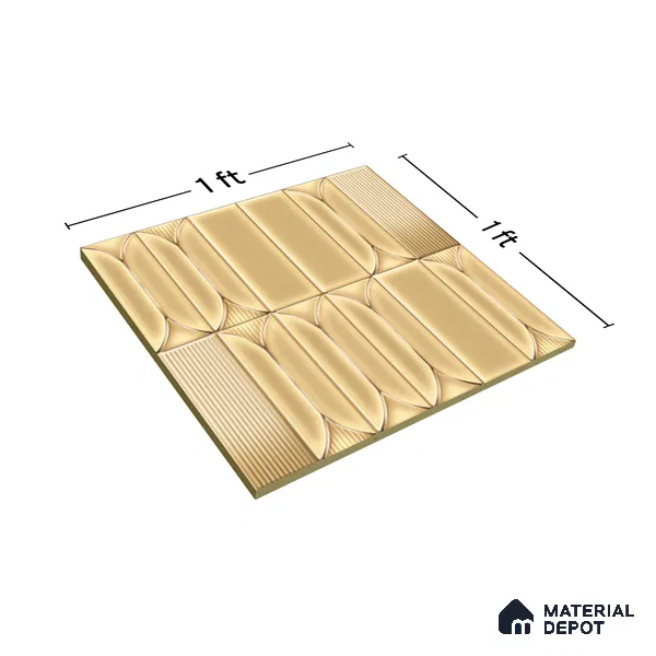 Faux Subway Wall Tile TL 04394 B Fenix Beige 1 ft x 1 ft Matte Finish Ceramic Tile - 9 mm | Suitable For Kitchen, Bathroom, Dining Area | Please Expect a Slight Variation of Pattern