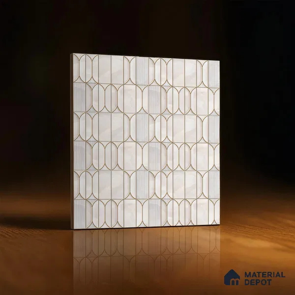 Faux Subway Wall Tile TL 04394 D Fenix White Matte Finish 1 ft x 1 ft Matte Finish Ceramic Tile - 9 mm | Suitable For Kitchen, Bathroom, Dining Area | Please Expect a Slight Variation of Pattern