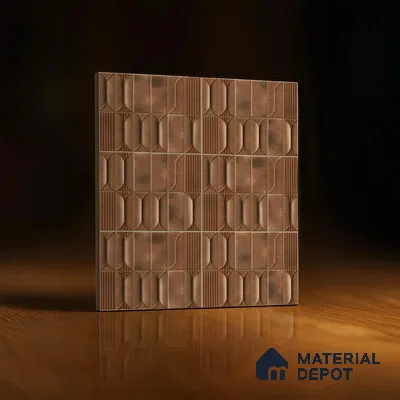 Faux Subway Wall Tile TL 04394 Fenix Brown 1 ft x 1 ft Matte Finish Ceramic Tile - 9 mm | Suitable For Kitchen, Bathroom, Dining Area | Please Expect a Slight Variation of Pattern