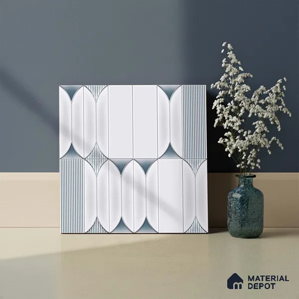 Moroccan Tile TL 04394 K Fenix 213 Decor 1 ft x 1 ft Ceramic Matte Finish - 9 mm | Suitable For Kitchen, Bathroom, Basin Area | Please Expect a Slight Variation of Pattern