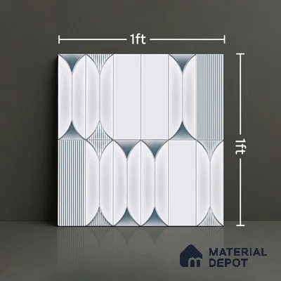 Moroccan Tile TL 04394 K Fenix 213 Decor 1 ft x 1 ft Ceramic Matte Finish - 9 mm | Suitable For Kitchen, Bathroom, Basin Area | Please Expect a Slight Variation of Pattern