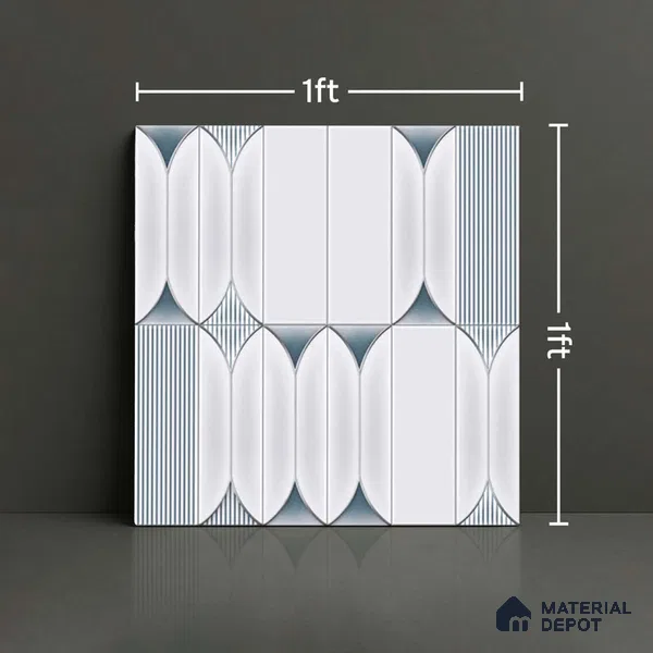 Moroccan Tile TL 04394 K Fenix 213 Decor 1 ft x 1 ft Ceramic Matte Finish - 9 mm | Suitable For Kitchen, Bathroom, Basin Area | Please Expect a Slight Variation of Pattern