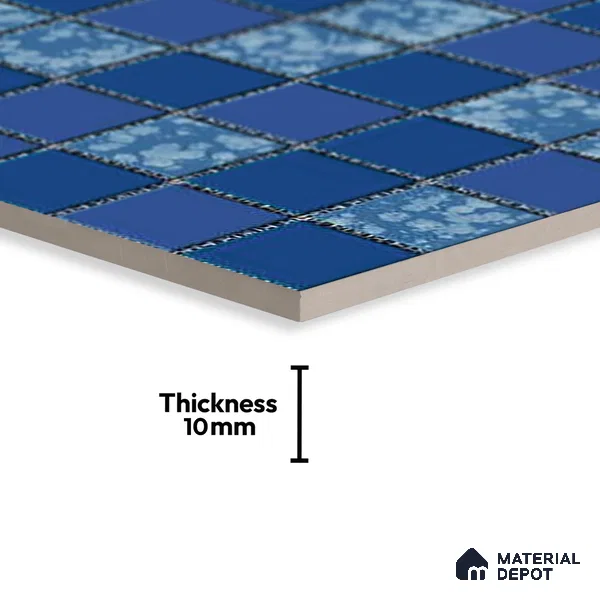 Mosaic Wall & Floor Tile TL 09173 | Matte Finish 12 x 12 inch Ceramic Tile - 10 mm | Suitable For Kitchen, Bathroom, Bedroom & Office