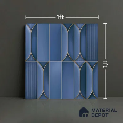Faux Subway Look Wall Tile TL 09168 B | Glossy Finish 12 x 12 inch Ceramic Tile - 10 mm | Suitable For Kitchen, Bathroom & Dining Area | Please Expect a Slight Variation of Pattern