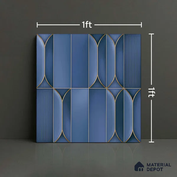 Faux Subway Look Wall Tile TL 09168 B | Glossy Finish 12 x 12 inch Ceramic Tile - 10 mm | Suitable For Kitchen, Bathroom & Dining Area | Please Expect a Slight Variation of Pattern