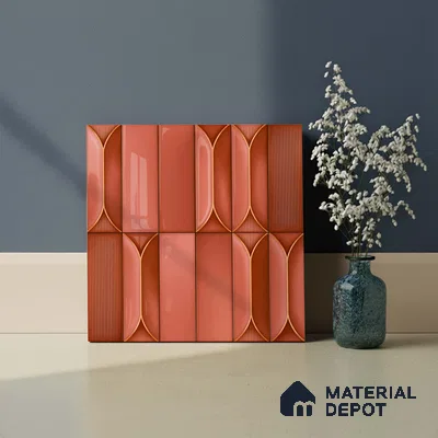 Faux Subway Look Wall Tile TL 09168 C | Glossy Finish 12 x 12 inch Ceramic Tile - 10 mm | Suitable For Kitchen, Bathroom & Dining Area | Please Expect a Slight Variation of Pattern