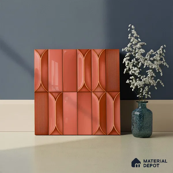 Faux Subway Look Wall Tile TL 09168 C | Glossy Finish 12 x 12 inch Ceramic Tile - 10 mm | Suitable For Kitchen, Bathroom & Dining Area | Please Expect a Slight Variation of Pattern