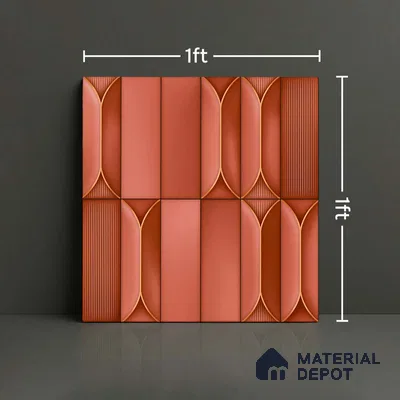 Faux Subway Look Wall Tile TL 09168 C | Glossy Finish 12 x 12 inch Ceramic Tile - 10 mm | Suitable For Kitchen, Bathroom & Dining Area | Please Expect a Slight Variation of Pattern