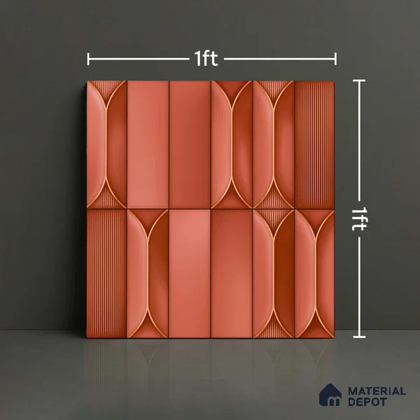 Faux Subway Look Wall Tile TL 09168 C | Glossy Finish 12 x 12 inch Ceramic Tile - 10 mm | Suitable For Kitchen, Bathroom & Dining Area | Please Expect a Slight Variation of Pattern
