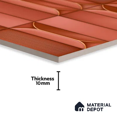 Faux Subway Look Wall Tile TL 09168 C | Glossy Finish 12 x 12 inch Ceramic Tile - 10 mm | Suitable For Kitchen, Bathroom & Dining Area | Please Expect a Slight Variation of Pattern