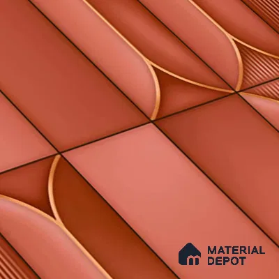 Faux Subway Look Wall Tile TL 09168 C | Glossy Finish 12 x 12 inch Ceramic Tile - 10 mm | Suitable For Kitchen, Bathroom & Dining Area | Please Expect a Slight Variation of Pattern