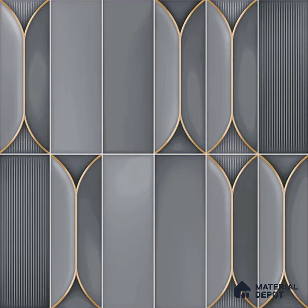 Faux Subway Look Wall Tile TL 09168 D | Glossy Finish 12 x 12 inch Ceramic Tile - 10 mm | Suitable For Kitchen, Bathroom & Dining Area | Please Expect a Slight Variation of Pattern