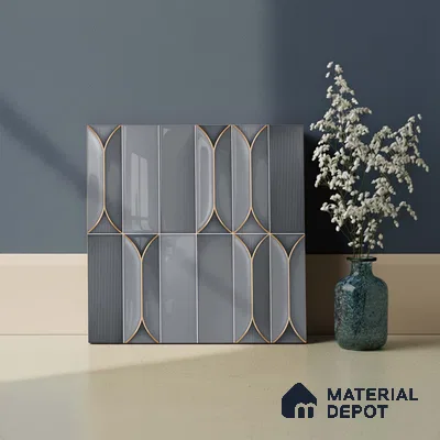 Faux Subway Look Wall Tile TL 09168 D | Glossy Finish 12 x 12 inch Ceramic Tile - 10 mm | Suitable For Kitchen, Bathroom & Dining Area | Please Expect a Slight Variation of Pattern