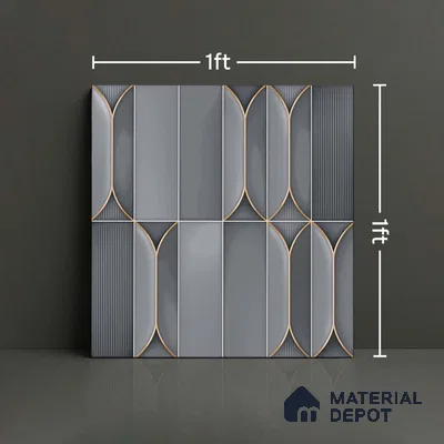 Faux Subway Look Wall Tile TL 09168 D | Glossy Finish 12 x 12 inch Ceramic Tile - 10 mm | Suitable For Kitchen, Bathroom & Dining Area | Please Expect a Slight Variation of Pattern