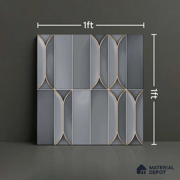 Faux Subway Look Wall Tile TL 09168 D | Glossy Finish 12 x 12 inch Ceramic Tile - 10 mm | Suitable For Kitchen, Bathroom & Dining Area | Please Expect a Slight Variation of Pattern