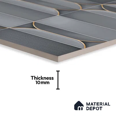 Faux Subway Look Wall Tile TL 09168 D | Glossy Finish 12 x 12 inch Ceramic Tile - 10 mm | Suitable For Kitchen, Bathroom & Dining Area | Please Expect a Slight Variation of Pattern