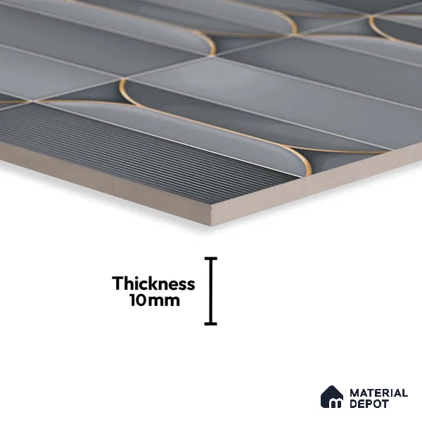 Faux Subway Look Wall Tile TL 09168 D | Glossy Finish 12 x 12 inch Ceramic Tile - 10 mm | Suitable For Kitchen, Bathroom & Dining Area | Please Expect a Slight Variation of Pattern