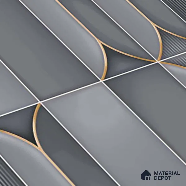 Faux Subway Look Wall Tile TL 09168 D | Glossy Finish 12 x 12 inch Ceramic Tile - 10 mm | Suitable For Kitchen, Bathroom & Dining Area | Please Expect a Slight Variation of Pattern