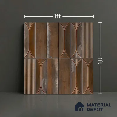 Faux Subway Look Wall Tile TL 09168 E | Matte Finish 12 x 12 inch Ceramic Tile - 10 mm | Suitable For Kitchen, Bathroom & Dining Area | Please Expect a Slight Variation of Pattern
