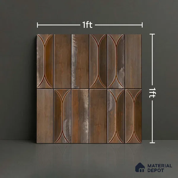 Faux Subway Look Wall Tile TL 09168 E | Matte Finish 12 x 12 inch Ceramic Tile - 10 mm | Suitable For Kitchen, Bathroom & Dining Area | Please Expect a Slight Variation of Pattern