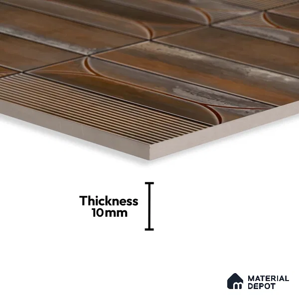 Faux Subway Look Wall Tile TL 09168 E | Matte Finish 12 x 12 inch Ceramic Tile - 10 mm | Suitable For Kitchen, Bathroom & Dining Area | Please Expect a Slight Variation of Pattern