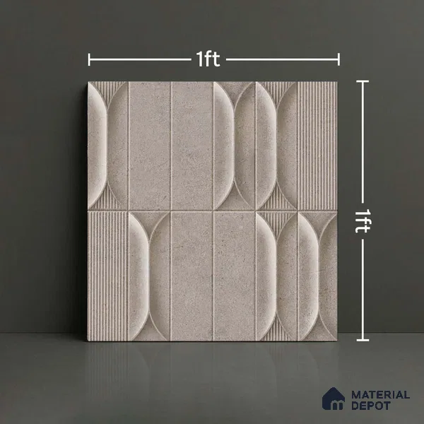 Faux Subway Look Wall Tile TL 09168 G | Matte Finish 12 x 12 inch Ceramic Tile - 10 mm | Suitable For Kitchen, Bathroom & Dining Area | Please Expect a Slight Variation of Pattern