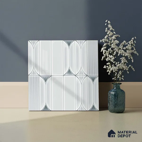 Faux Subway Look Wall Tile TL 09168 | Glossy Finish 12 x 12 inch Ceramic Tile - 10 mm | Suitable For Kitchen, Bathroom & Dining Area | Please Expect a Slight Variation of Pattern