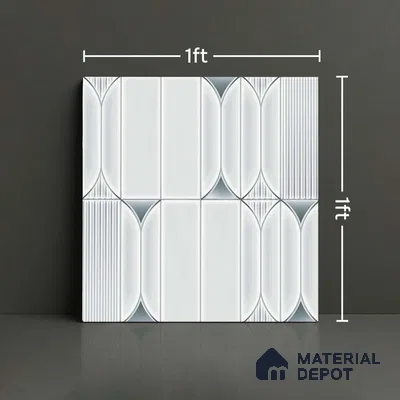Faux Subway Look Wall Tile TL 09168 | Glossy Finish 12 x 12 inch Ceramic Tile - 10 mm | Suitable For Kitchen, Bathroom & Dining Area | Please Expect a Slight Variation of Pattern
