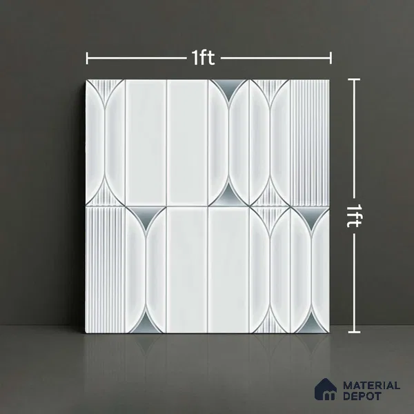 Faux Subway Look Wall Tile TL 09168 | Glossy Finish 12 x 12 inch Ceramic Tile - 10 mm | Suitable For Kitchen, Bathroom & Dining Area | Please Expect a Slight Variation of Pattern
