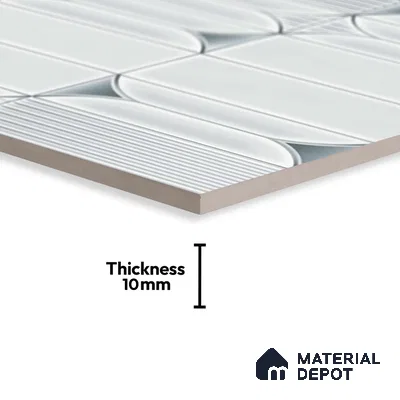 Faux Subway Look Wall Tile TL 09168 | Glossy Finish 12 x 12 inch Ceramic Tile - 10 mm | Suitable For Kitchen, Bathroom & Dining Area | Please Expect a Slight Variation of Pattern
