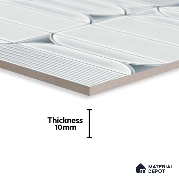 Faux Subway Look Wall Tile TL 09168 | Glossy Finish 12 x 12 inch Ceramic Tile - 10 mm | Suitable For Kitchen, Bathroom & Dining Area | Please Expect a Slight Variation of Pattern