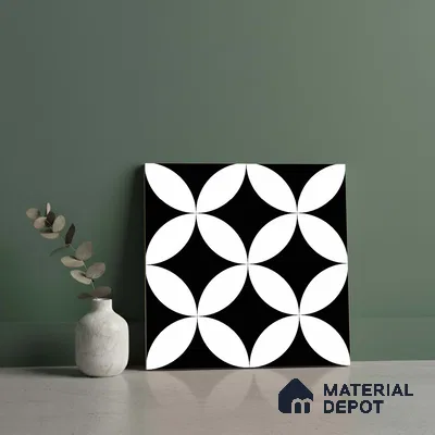 Patterned Look Wall & Floor Tile TL 09171 | Matte Finish 12 x 12 inch Ceramic Tile - 10 mm | Suitable For Kitchen, Bathroom, Bedroom & Office | Please Expect a Slight Variation of Pattern