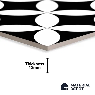 Patterned Look Wall & Floor Tile TL 09171 | Matte Finish 12 x 12 inch Ceramic Tile - 10 mm | Suitable For Kitchen, Bathroom, Bedroom & Office | Please Expect a Slight Variation of Pattern