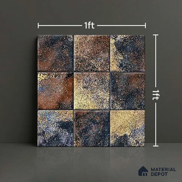 Stone Look Floor Tile TL 09175 B | Glossy Finish 12 x 12 inch Ceramic Tile - 10 mm | Suitable For Kitchen, Bathroom, Bedroom & Office