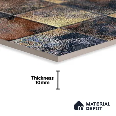 Stone Look Floor Tile TL 09175 B | Glossy Finish 12 x 12 inch Ceramic Tile - 10 mm | Suitable For Kitchen, Bathroom, Bedroom & Office