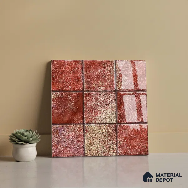 Stone Look Floor Tile TL 09175 C | Glossy Finish 12 x 12 inch Ceramic Tile - 10 mm | Suitable For Kitchen, Bathroom, Bedroom & Office