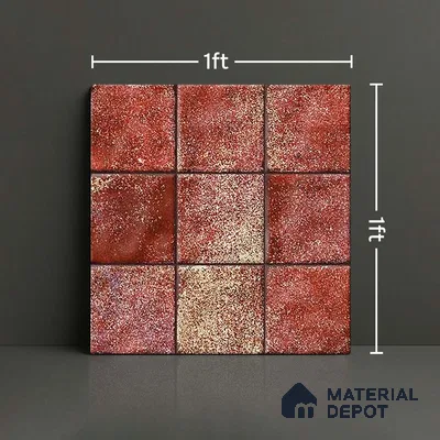 Stone Look Floor Tile TL 09175 C | Glossy Finish 12 x 12 inch Ceramic Tile - 10 mm | Suitable For Kitchen, Bathroom, Bedroom & Office