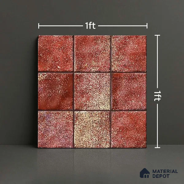 Stone Look Floor Tile TL 09175 C | Glossy Finish 12 x 12 inch Ceramic Tile - 10 mm | Suitable For Kitchen, Bathroom, Bedroom & Office