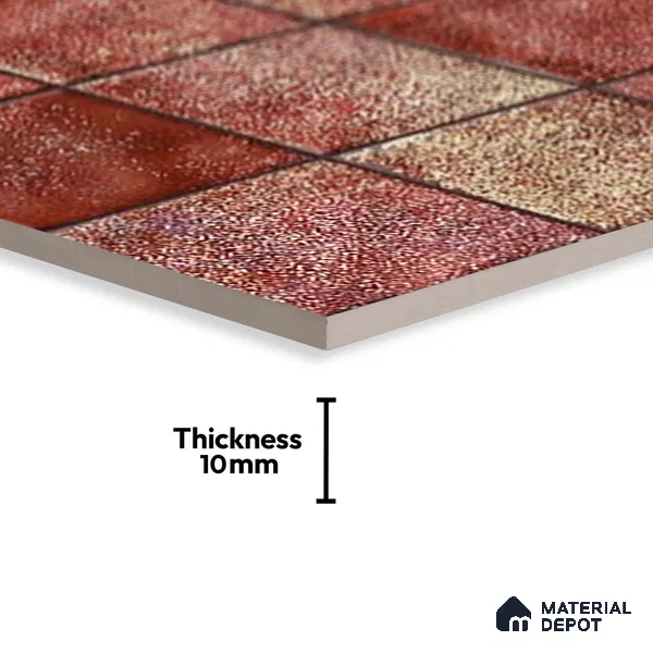 Stone Look Floor Tile TL 09175 C | Glossy Finish 12 x 12 inch Ceramic Tile - 10 mm | Suitable For Kitchen, Bathroom, Bedroom & Office