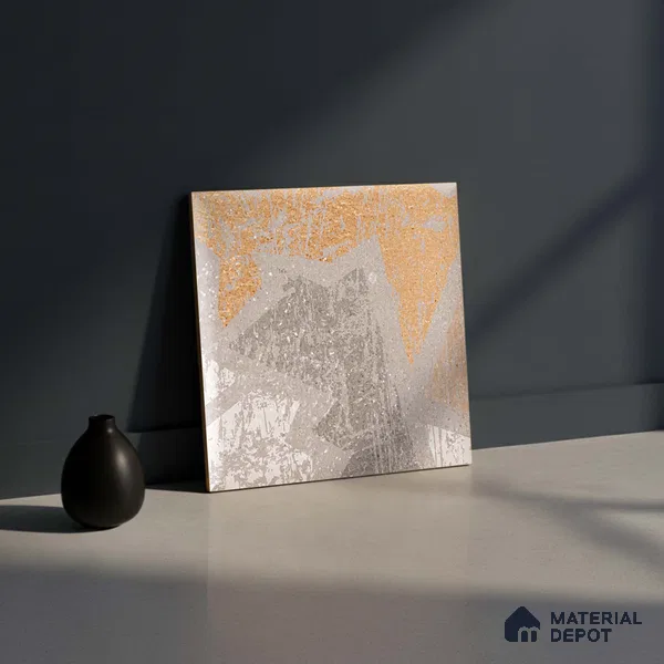 Patterned Look Floor Tile TL 09161 | Matte Finish 12 x 12 inch Ceramic Tile - 10 mm | Suitable For Kitchen, Bathroom, Bedroom & Office | Please Expect a Slight Variation of Pattern