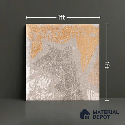 Patterned Look Floor Tile TL 09161 | Matte Finish 12 x 12 inch Ceramic Tile - 10 mm | Suitable For Kitchen, Bathroom, Bedroom & Office | Please Expect a Slight Variation of Pattern