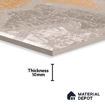 Patterned Look Floor Tile TL 09161 | Matte Finish 12 x 12 inch Ceramic Tile - 10 mm | Suitable For Kitchen, Bathroom, Bedroom & Office | Please Expect a Slight Variation of Pattern