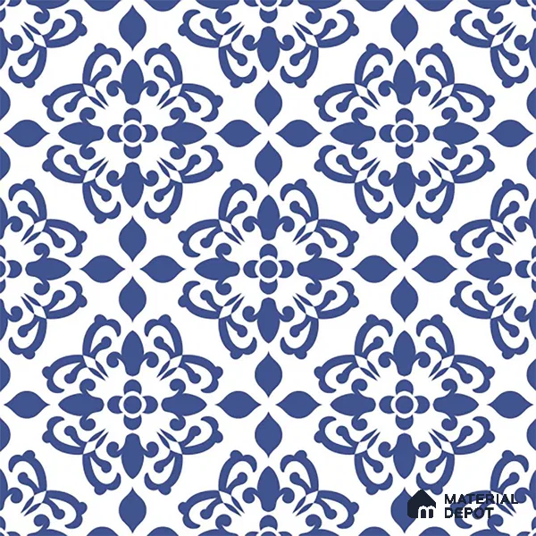 Patterned Look Wall & Floor Tile TL 09155 | Matte Finish 12 x 12 inch Ceramic Tile - 10 mm | Suitable For Kitchen, Bathroom, Bedroom & Office | Please Expect a Slight Variation of Pattern