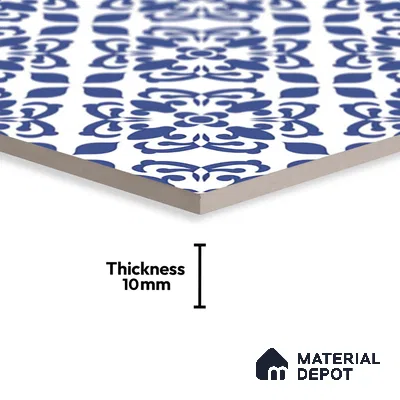 Patterned Look Wall & Floor Tile TL 09155 | Matte Finish 12 x 12 inch Ceramic Tile - 10 mm | Suitable For Kitchen, Bathroom, Bedroom & Office | Please Expect a Slight Variation of Pattern