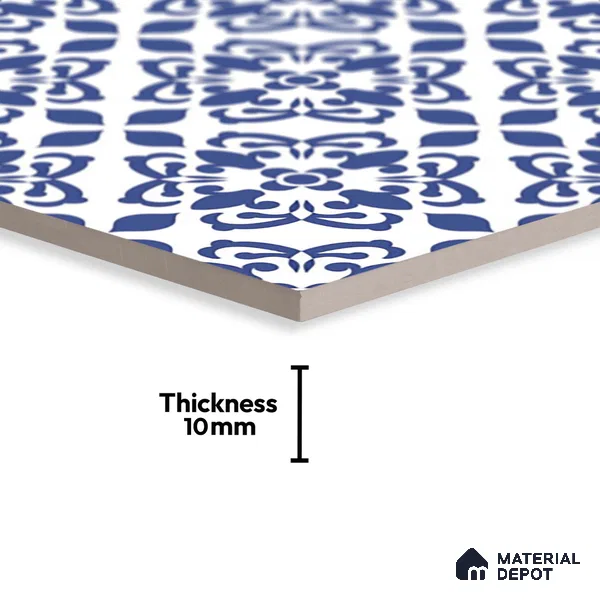 Patterned Look Wall & Floor Tile TL 09155 | Matte Finish 12 x 12 inch Ceramic Tile - 10 mm | Suitable For Kitchen, Bathroom, Bedroom & Office | Please Expect a Slight Variation of Pattern