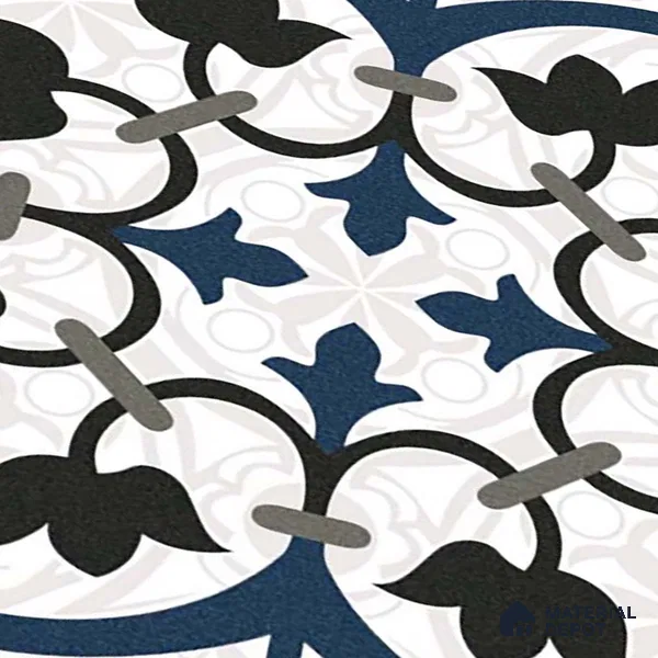 Moroccan Wall & Floor Tile TL 09164 | Matte Finish 1 ft x 1 ft Ceramic Tile - 10 mm | Suitable For Bathroom, Kitchen, Balcony | Please Expect a Slight Variation of Pattern