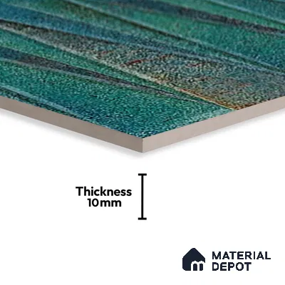 Faux Subway Look Wall Tile TL 09156 C | Glossy Finish 12 x 12 inch Ceramic Tile - 10 mm | Suitable For Kitchen, Bathroom & Dining Area | Please Expect a Slight Variation of Pattern