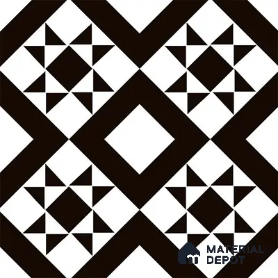 Patterned Look Wall & Floor Tile TL 09170 | Matte Finish 12 x 12 inch Ceramic Tile - 10 mm | Suitable For Kitchen, Bathroom, Bedroom & Office | Please Expect a Slight Variation of Pattern